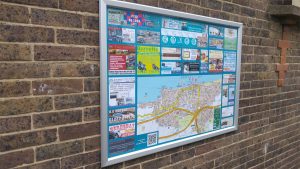 Map of Herne Bay, Kent on wall
