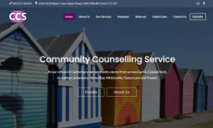 Screenshot of Community Counselling web site