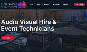 Kent Sound & Vision homepage screenshot
